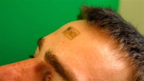 The Mondex chip for the right hand and forehead